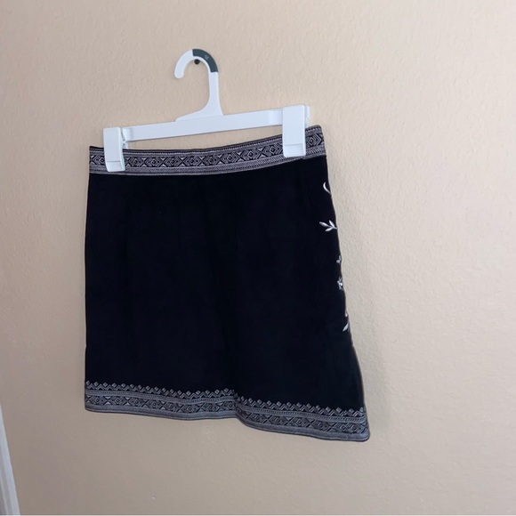 black floral Forever 21 bottoms y2k cute mini suede skirt grunge hipster dress - Picture 7 of 7